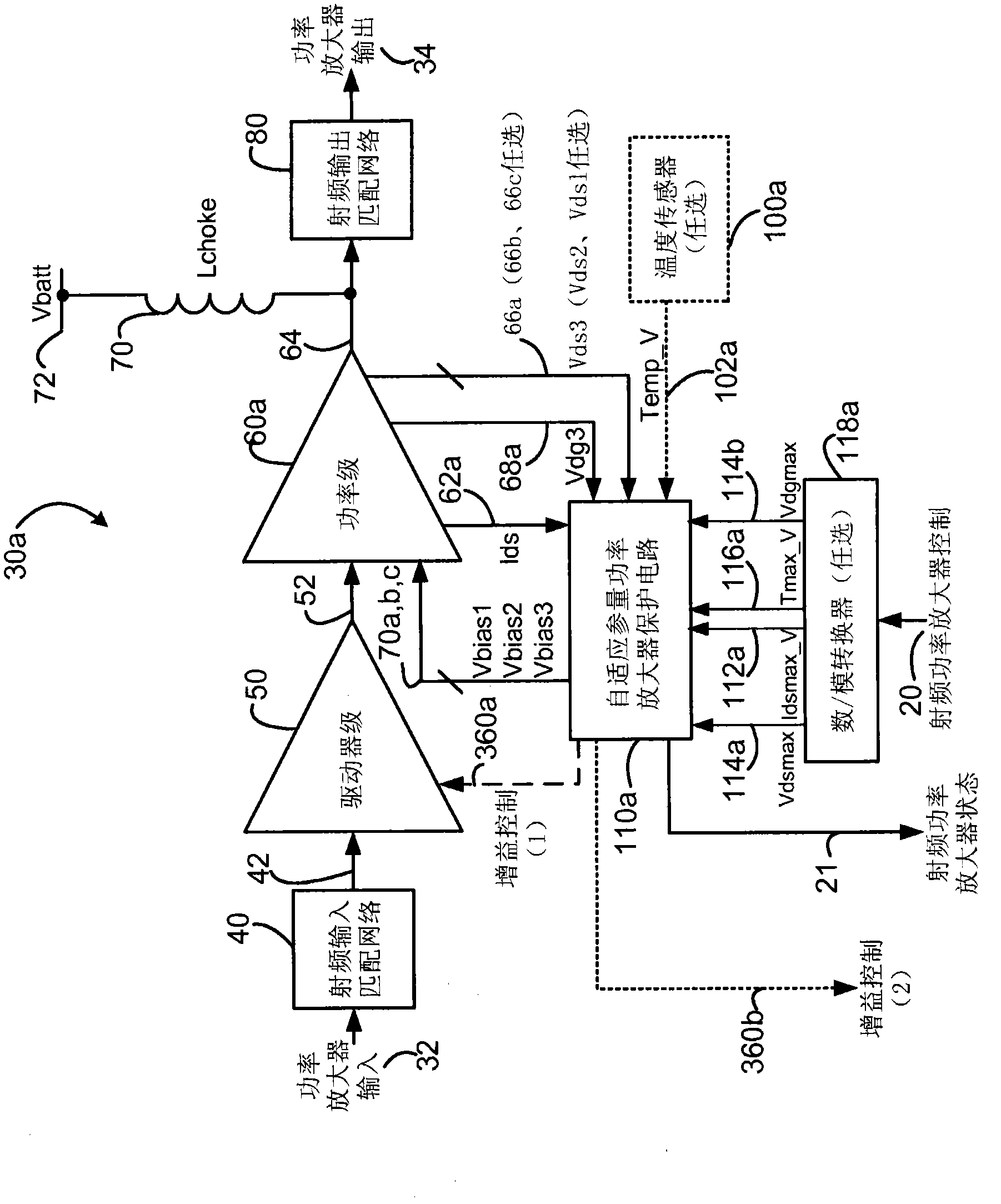 Adaptive parametric power amplifier protection circuit