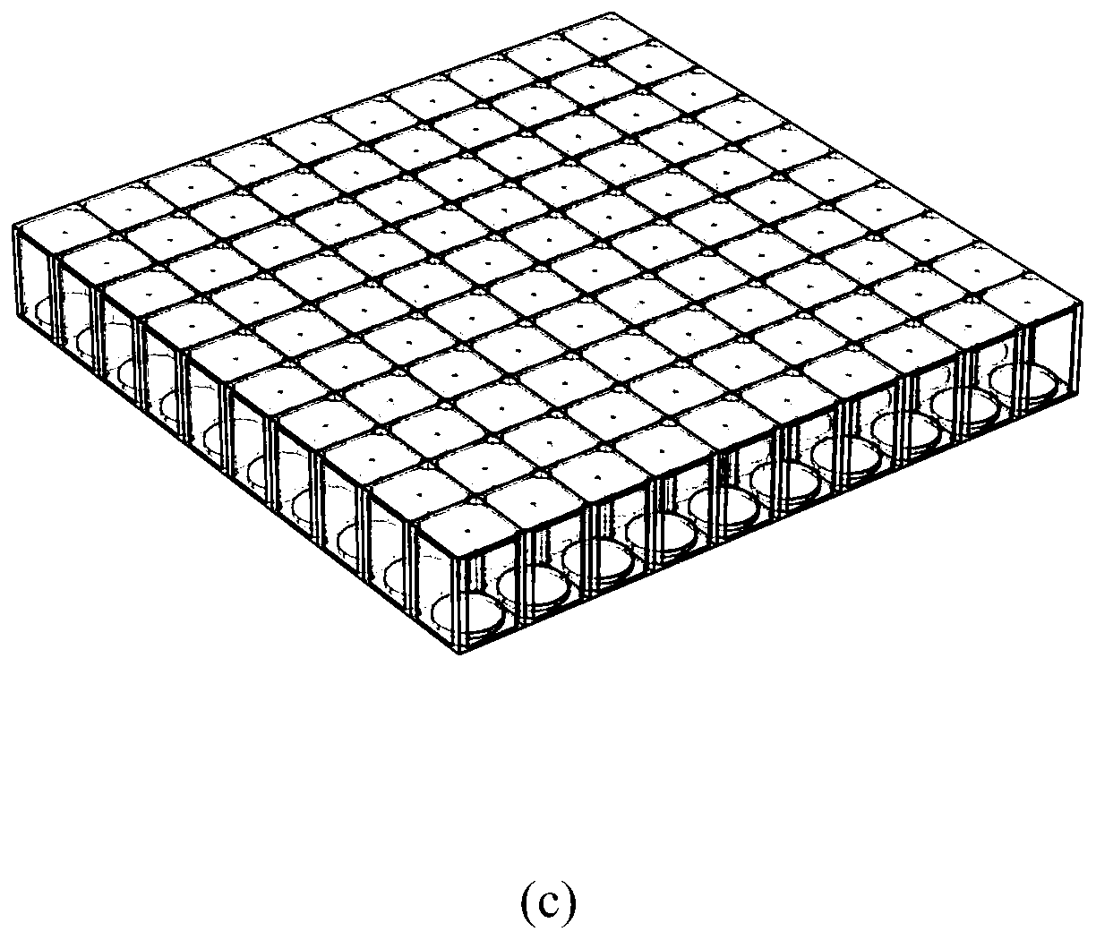 Straight-column type lattice-enhanced mixed underwater sound absorption structure