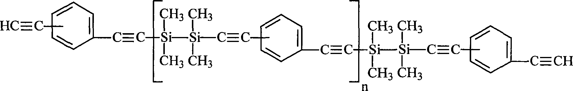 Aryne resin containing polysilicone and preparation method thereof