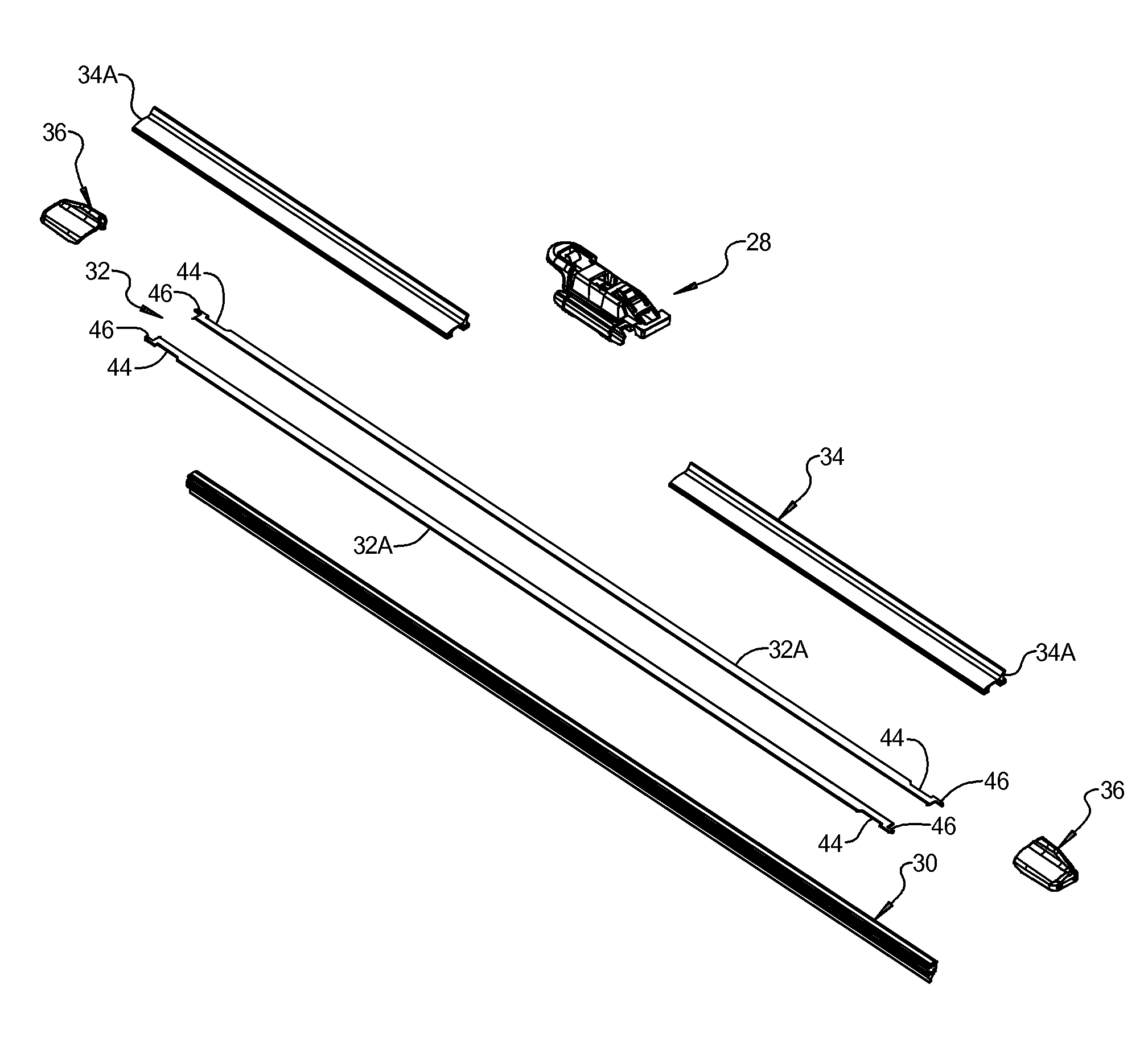 End cap for wiper assembly