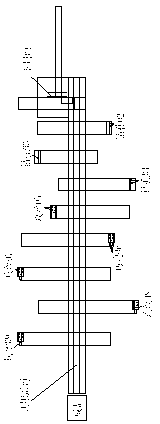 Continuous type cross-shaped feeding processing device