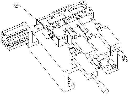 Continuous type cross-shaped feeding processing device