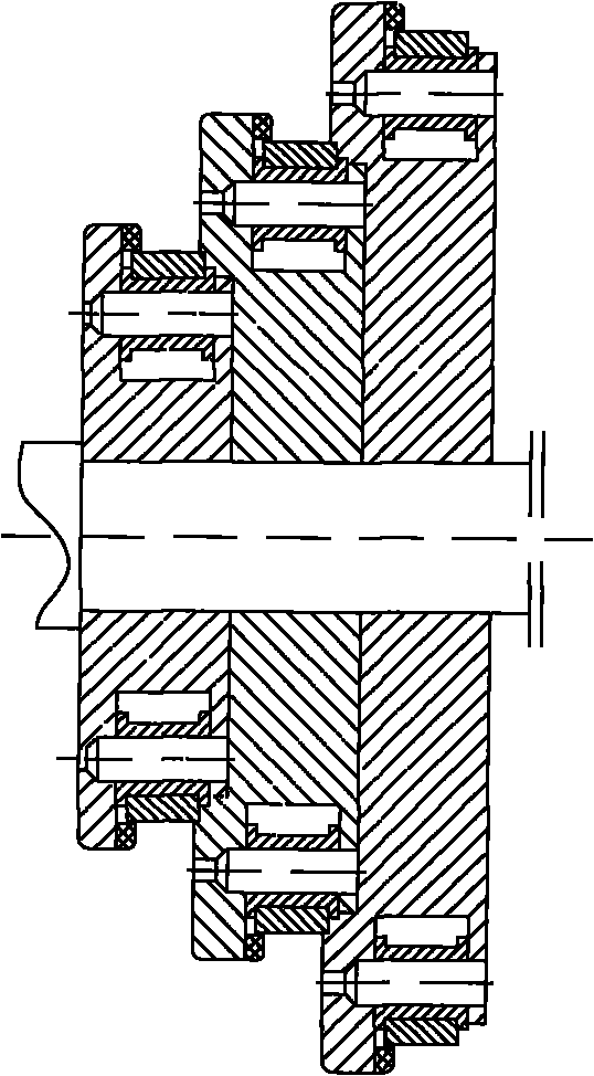 Slip ring type planet rolling drawing wheel