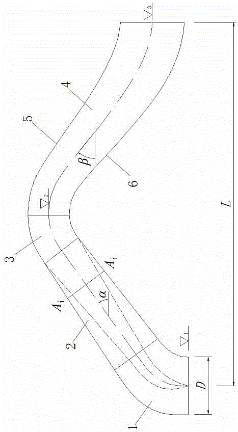 Siphoning type water outlet runner with excellent hydraulic property and application method thereof