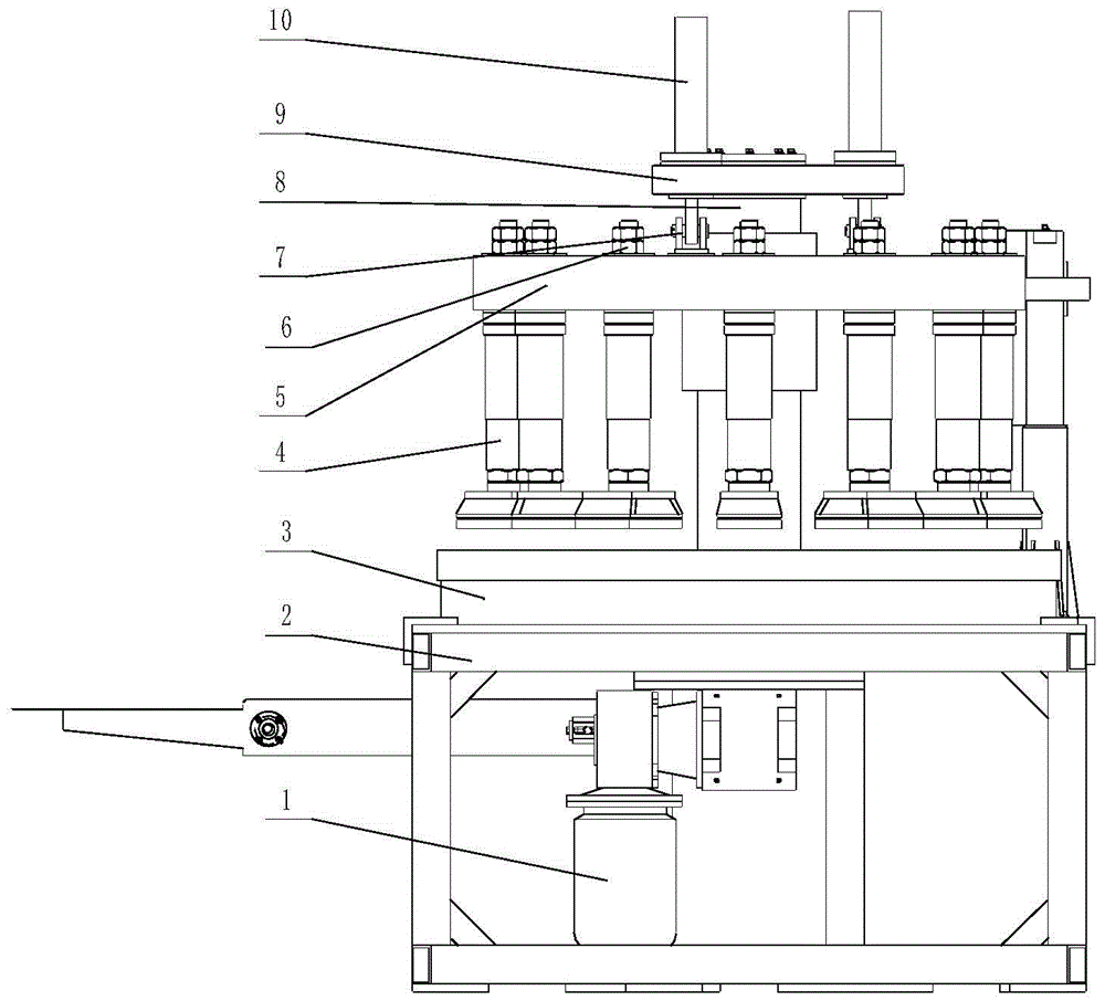 Rotary buckling machine driven and positioned by electric motor and buckling method thereof