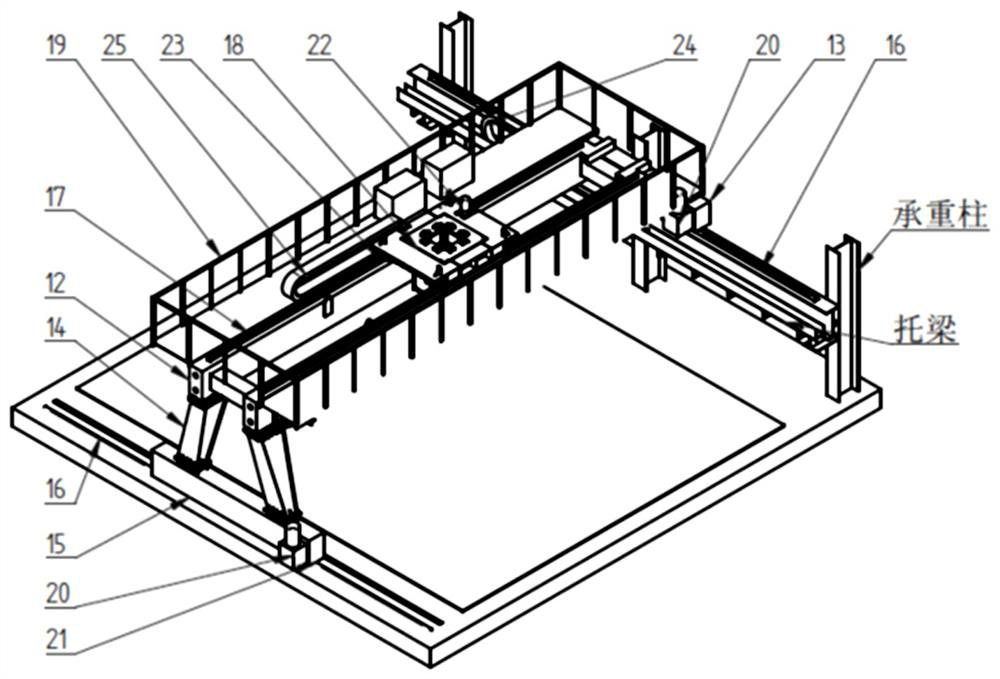 A pressure frame for thin plate splicing submerged arc welding machine