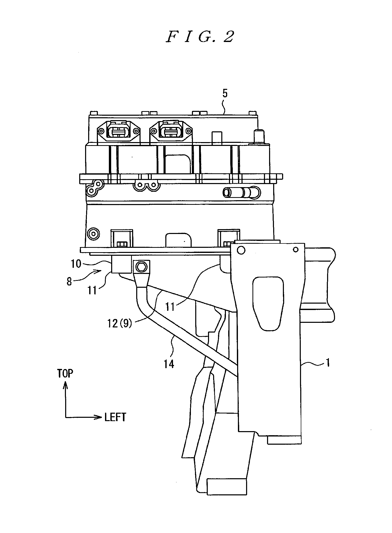 Inverter mounting structure for vehicle