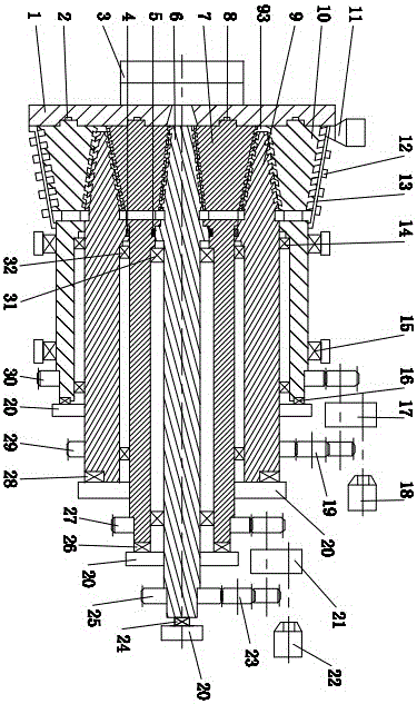 Extruder with multi-stage material extrusion channel
