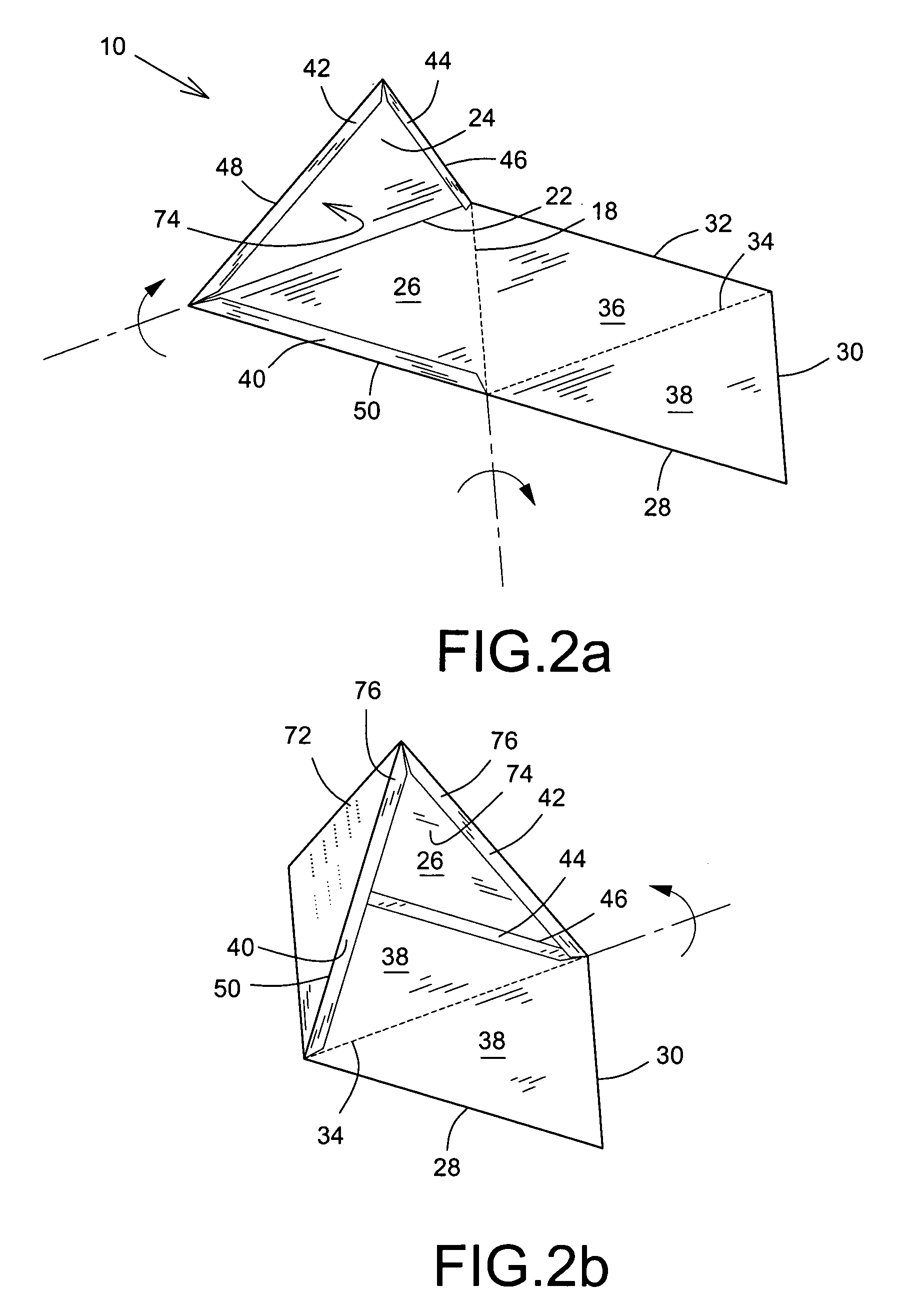 Three-dimensional display form and blank