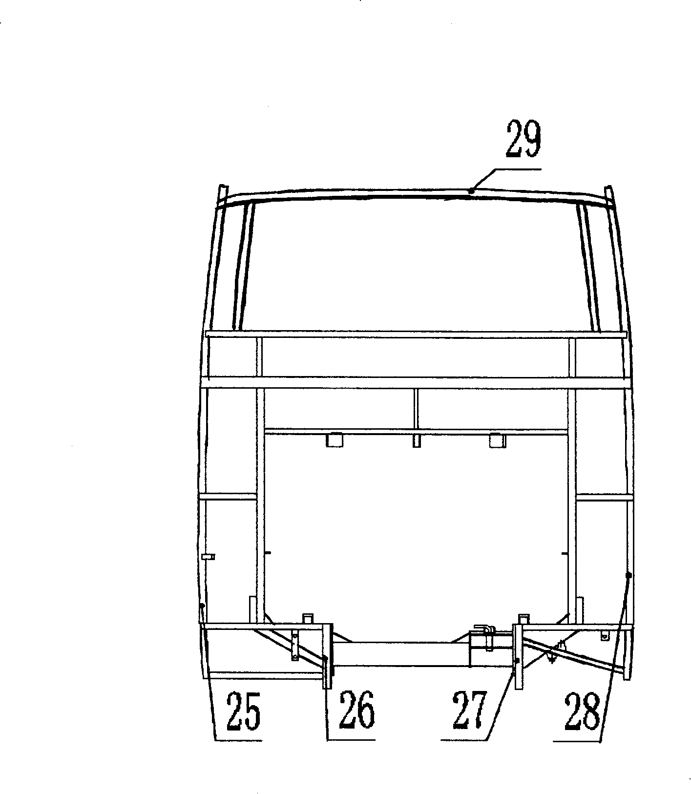 Completely-loaded vehicle body