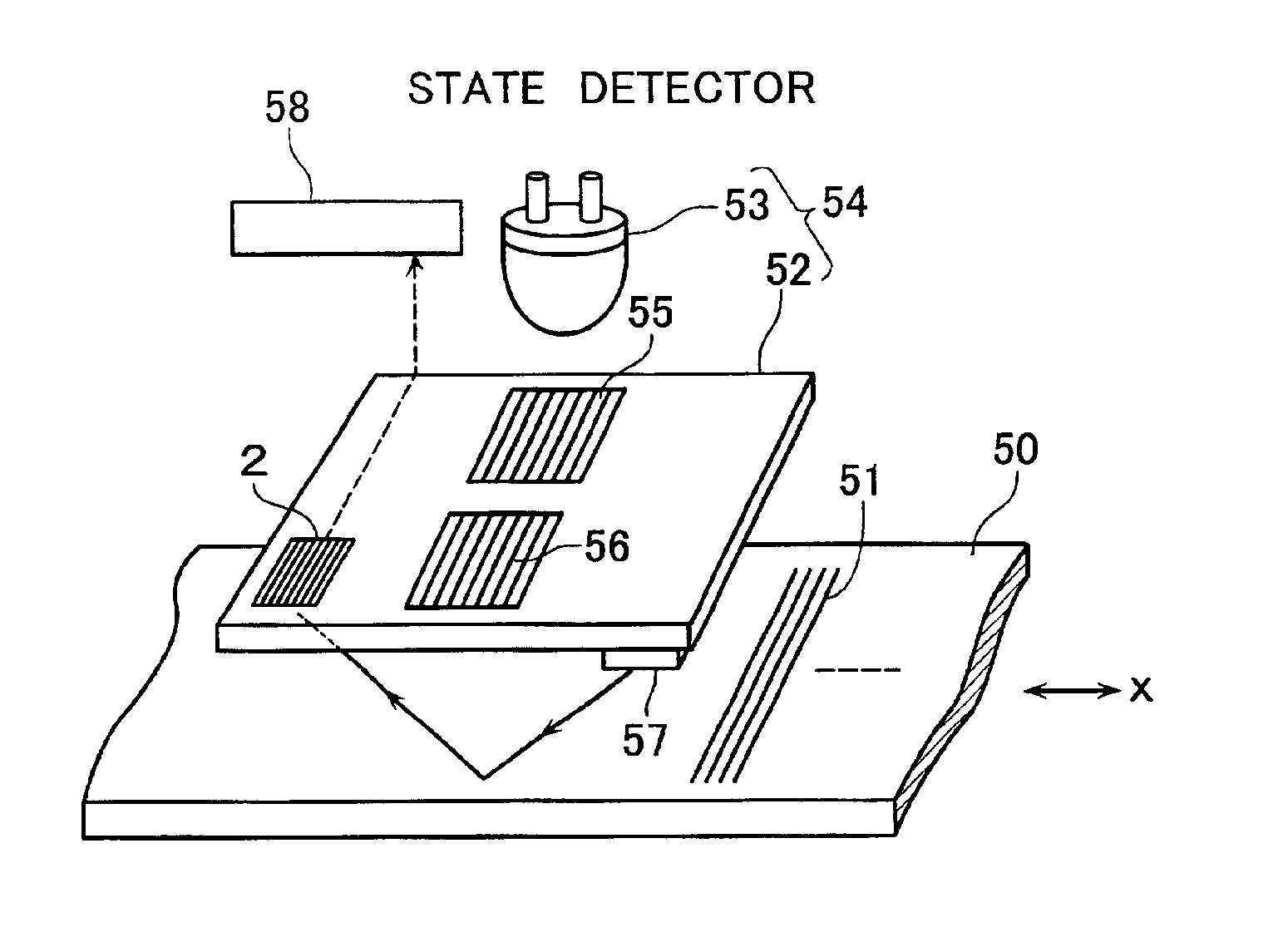 Light spot position sensor and displacement measuring device