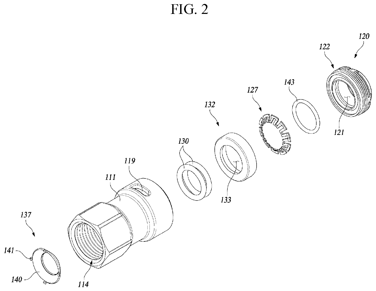 Connecting device for piping