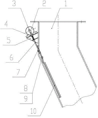 Apparatus for preventing material jamming of blanking chute