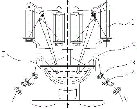 Method for preparing mixed-color single yarns and device for implementing method