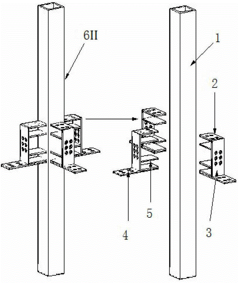 An industrially assembled column-through-beam solid-web steel frame system