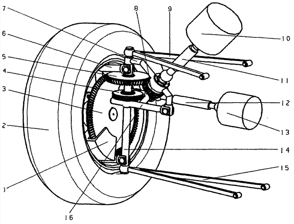 Unequal double-wishbone suspension wheel side driving device capable of achieving large-angle steering