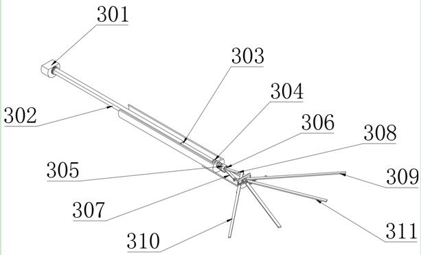 Telescopic fan-shaped anesthesia head frame