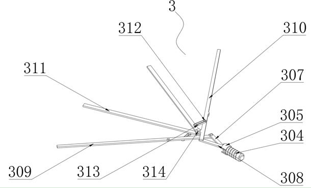 Telescopic fan-shaped anesthesia head frame