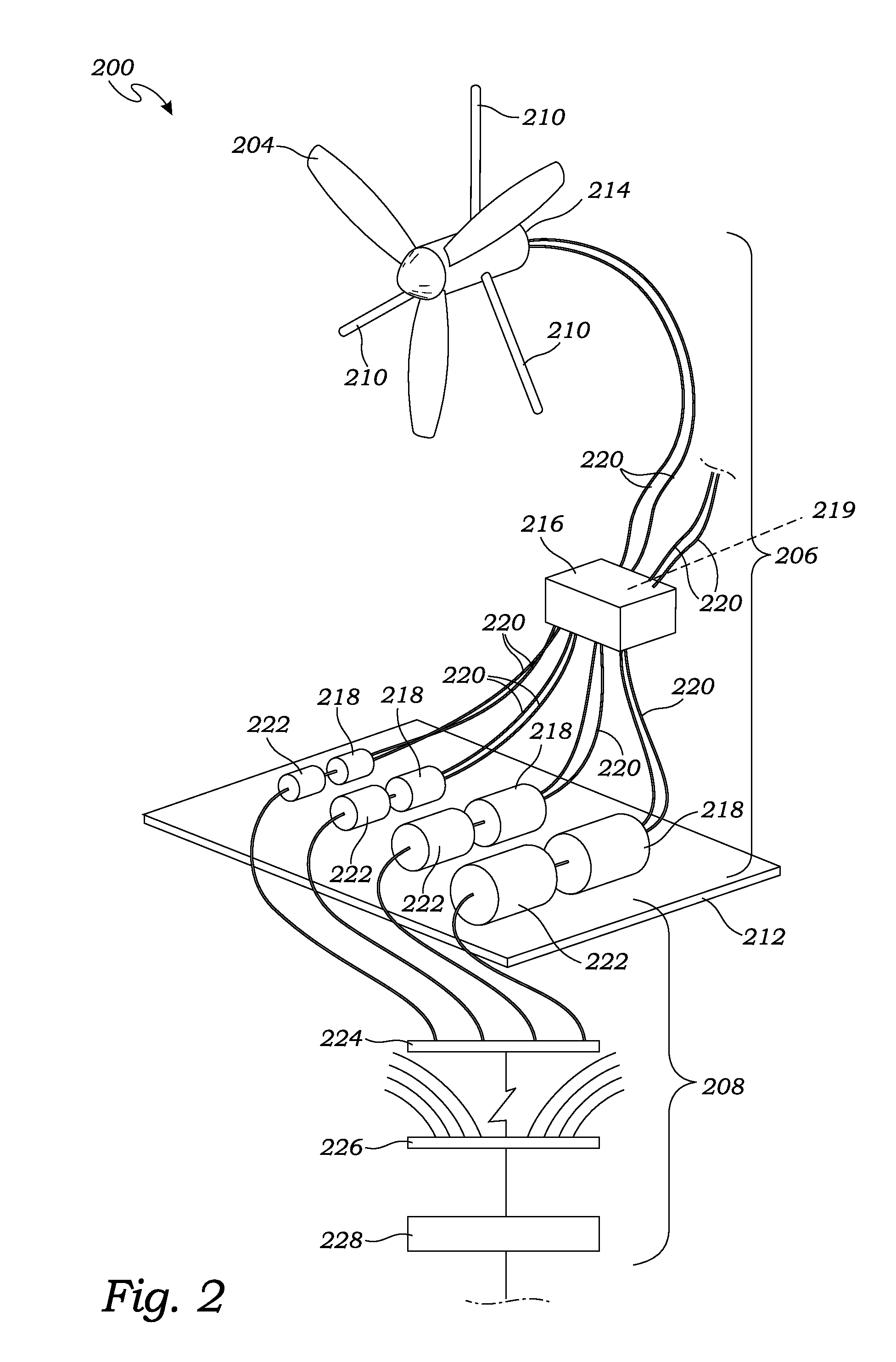 Method for erecting a facility producing electrical energy from wind