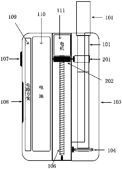 An electronic smoking device based on health management control technology