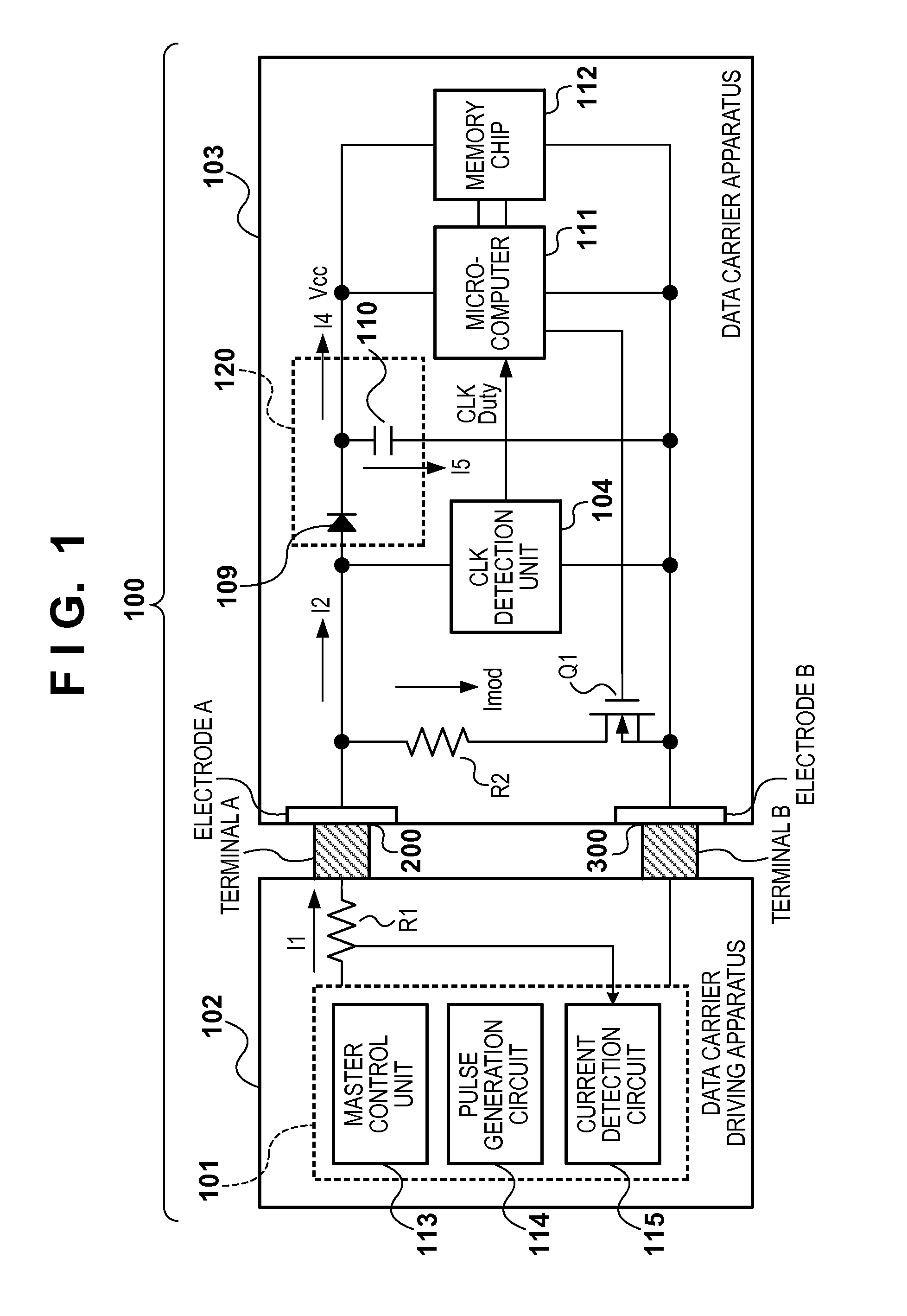 Data communication system, data carrier driving apparatus, and data carrier apparatus
