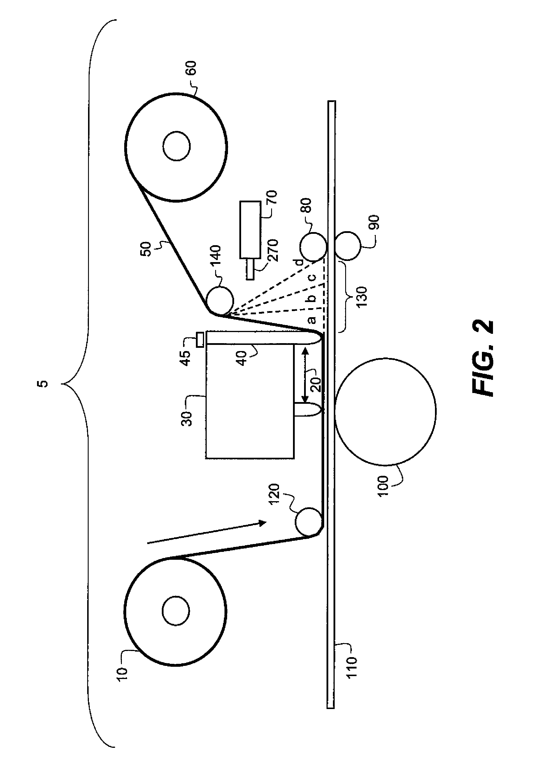 Method for controlling peel position in a printer