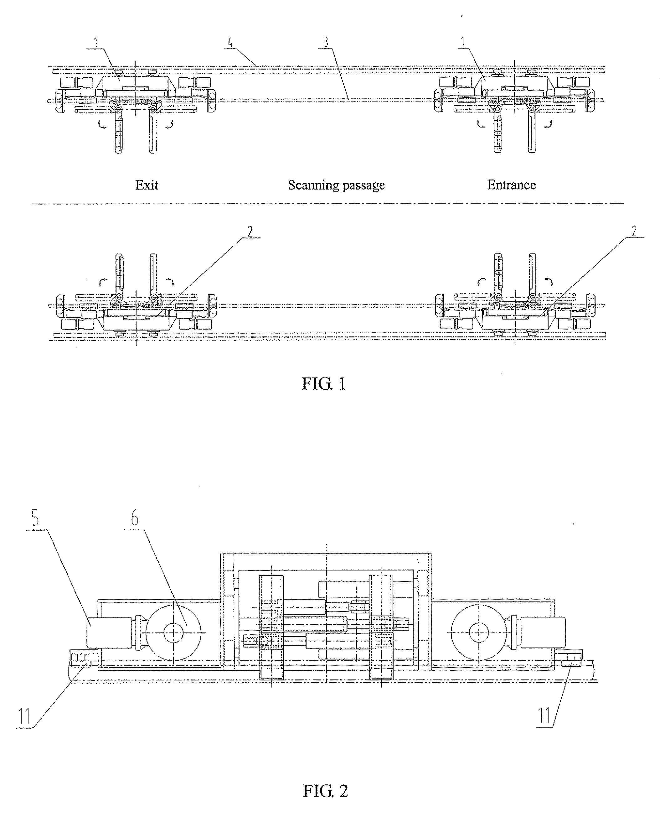 Trailer system and method for inspecting vehicle by radiation imaging of vehicle through trailer system