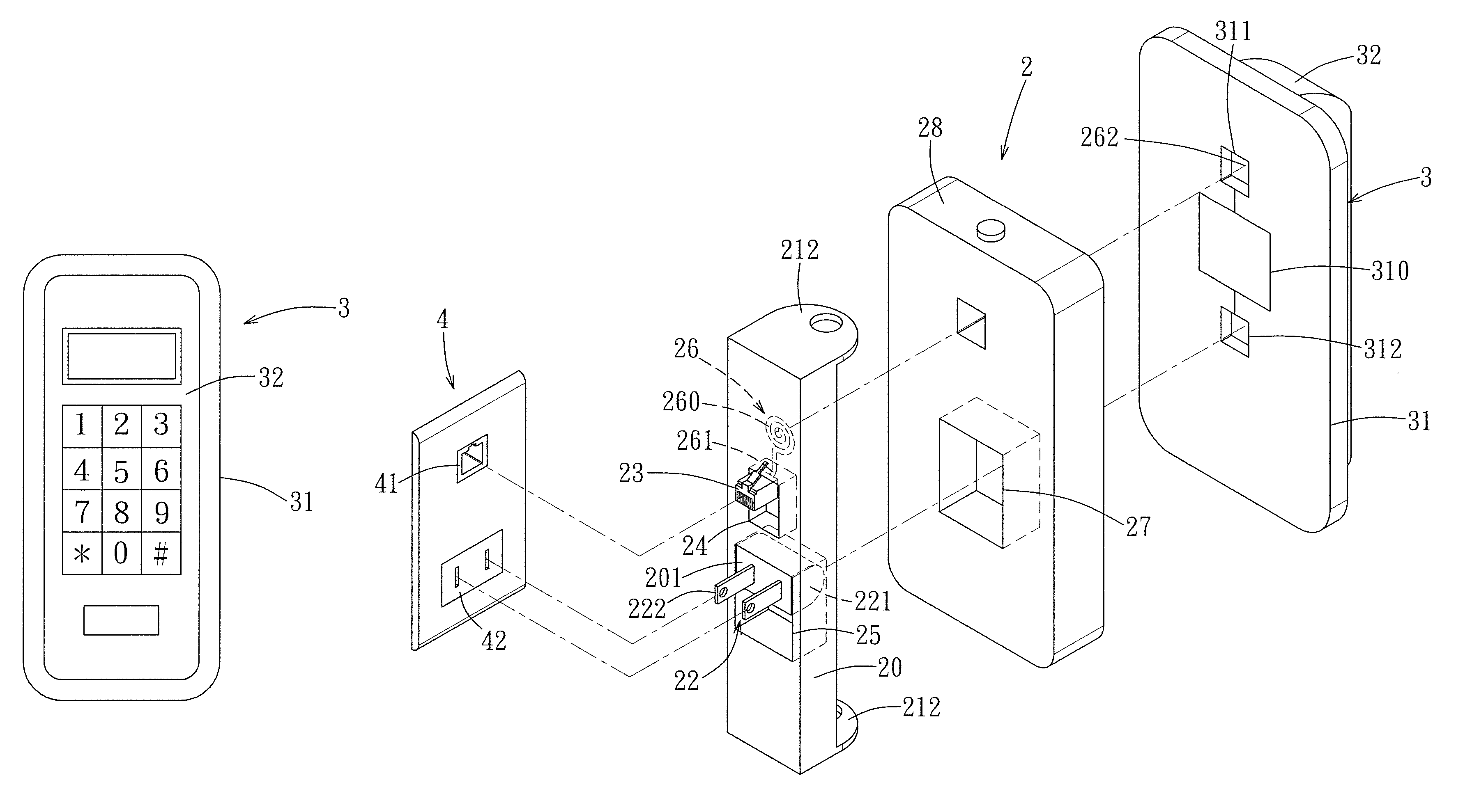 Wall mount telephone and wall mount telephone assembly