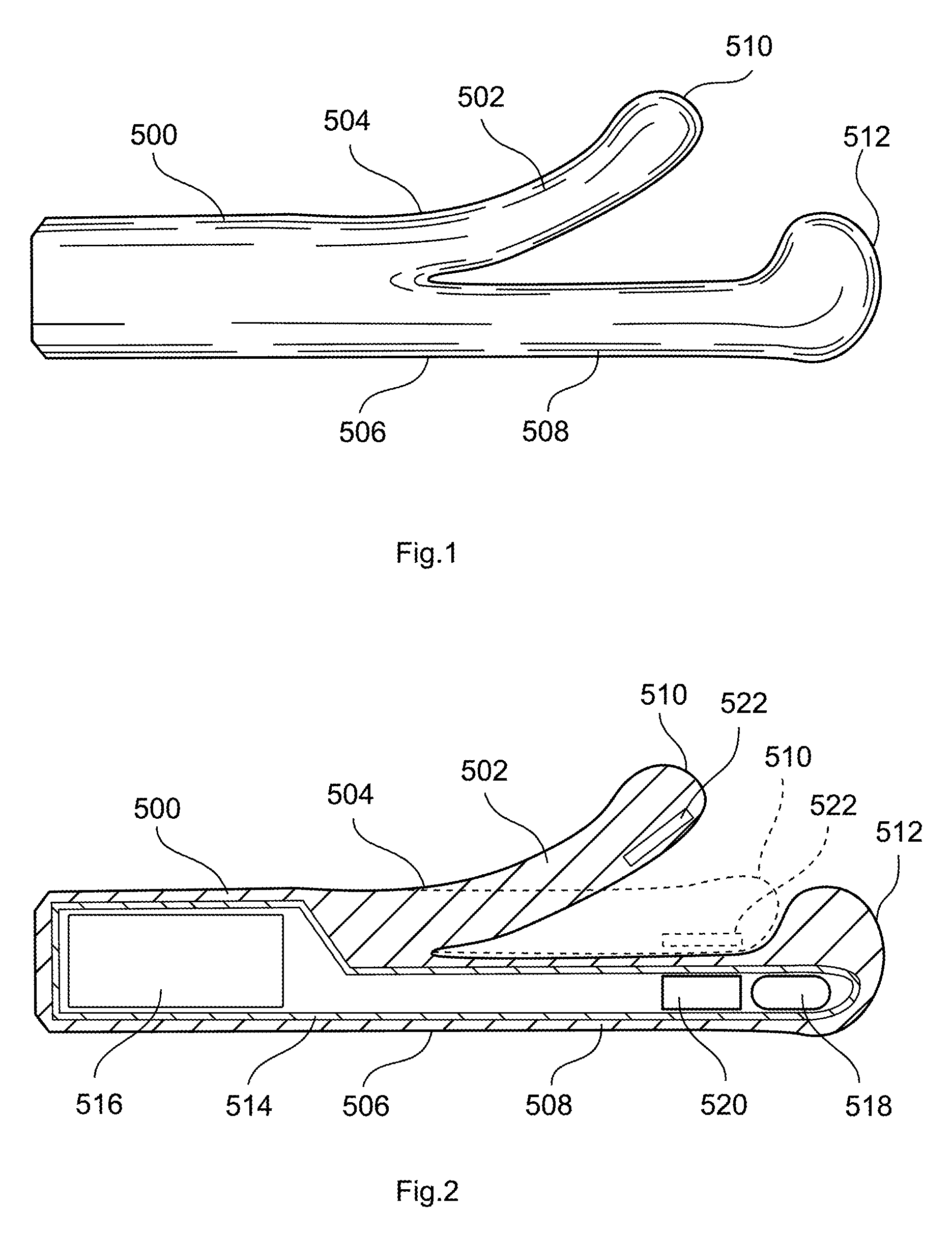 Stimulator with flexible elements (variant embodiments)