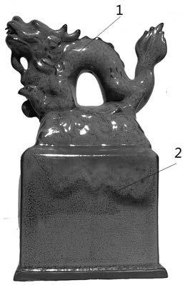 Manufacturing method of dragon-shaped Jun porcelain artwork
