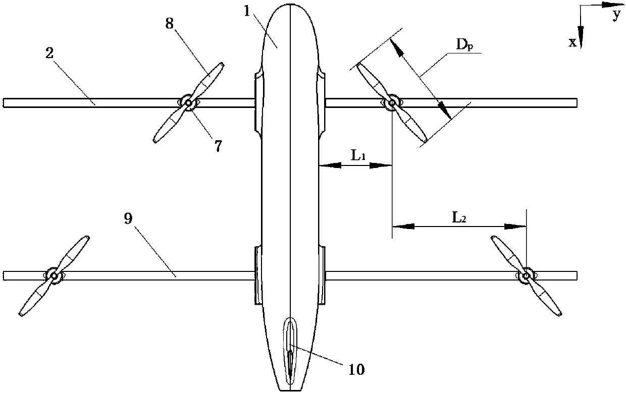 Trapezoid layout tandem tilt wing aircraft and tilting mechanism thereof
