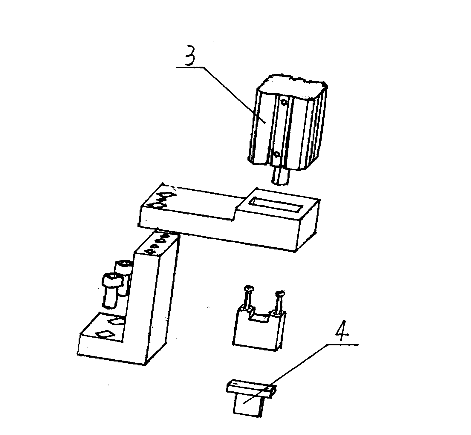 Position returning block assembly machine for automobile combined switch