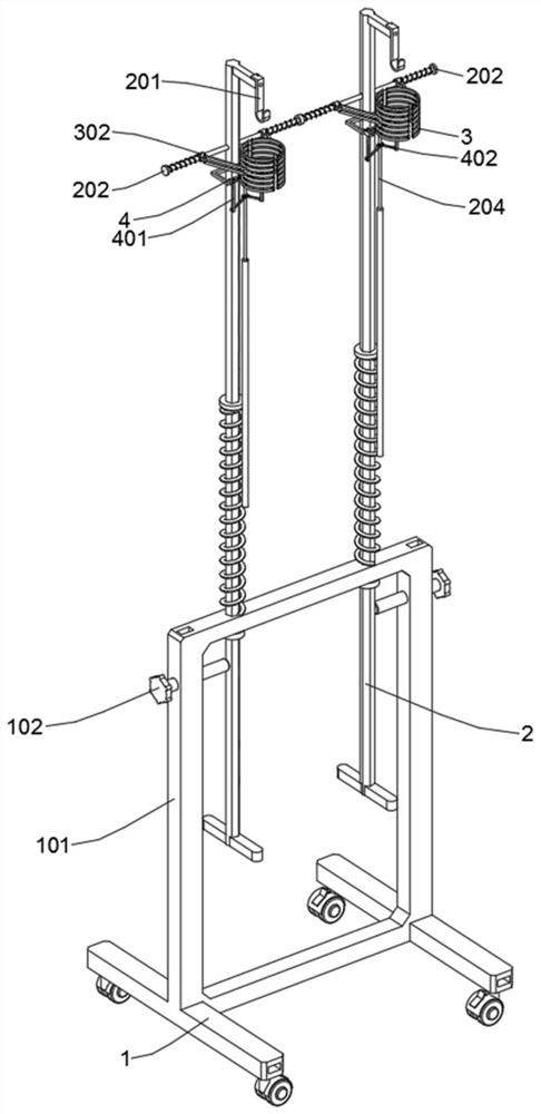 Movable infusion support with high safety