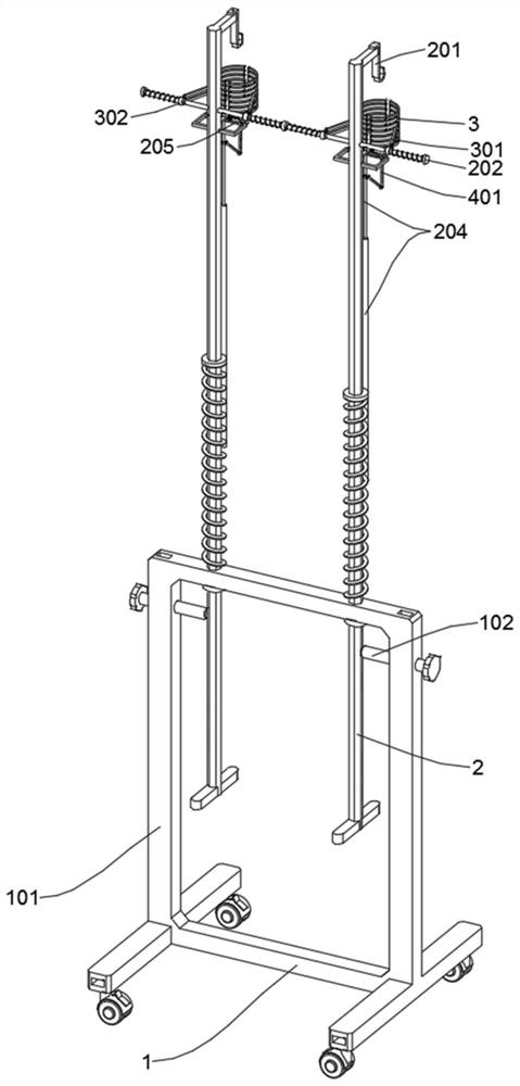 Movable infusion support with high safety