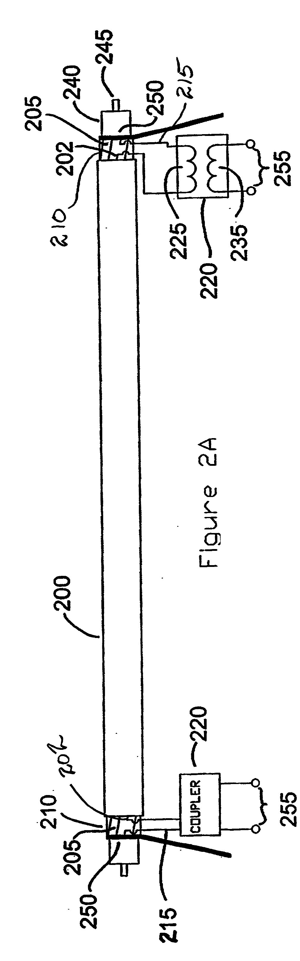 Inductive coupling of a data signal to a power transmission cable