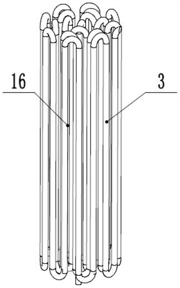 Vertical heat pipe bundle type heat exchanger