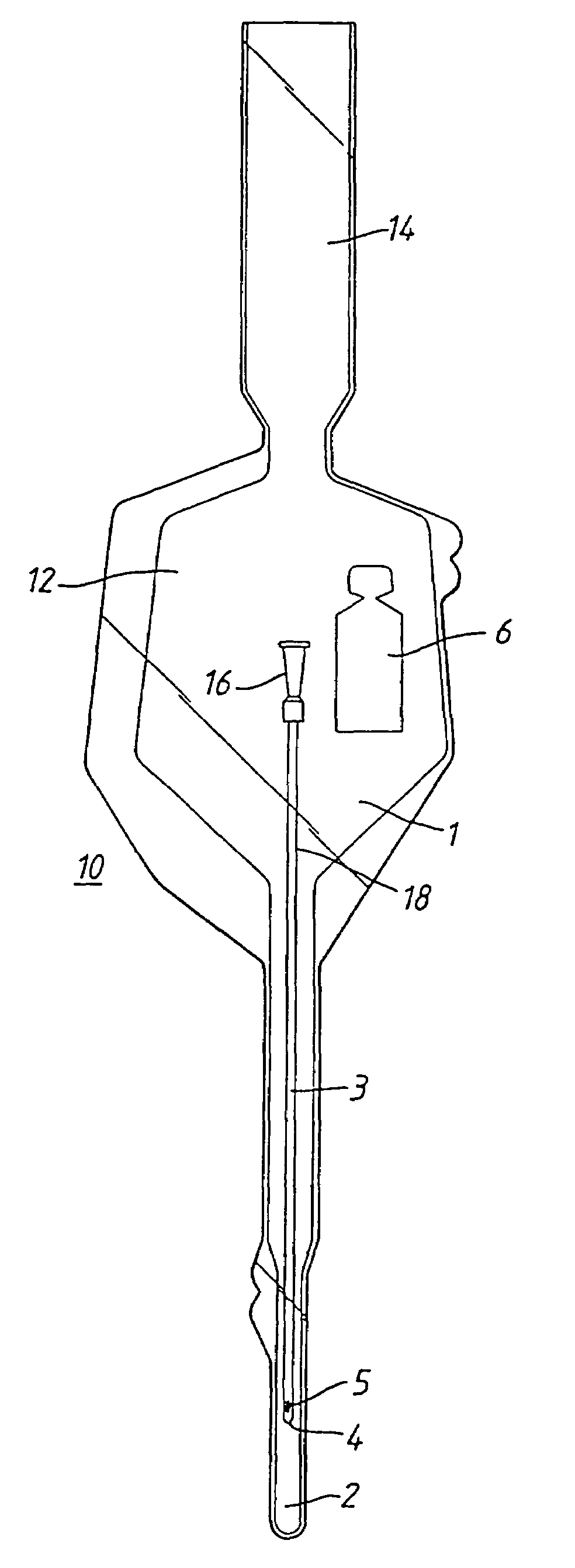 Hydrophilic urinary catheter having a water-containing sachet