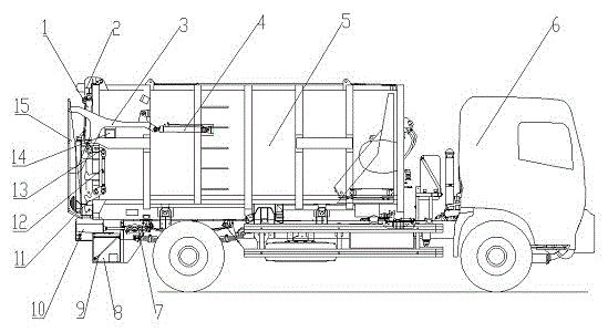 Garbage transfer truck