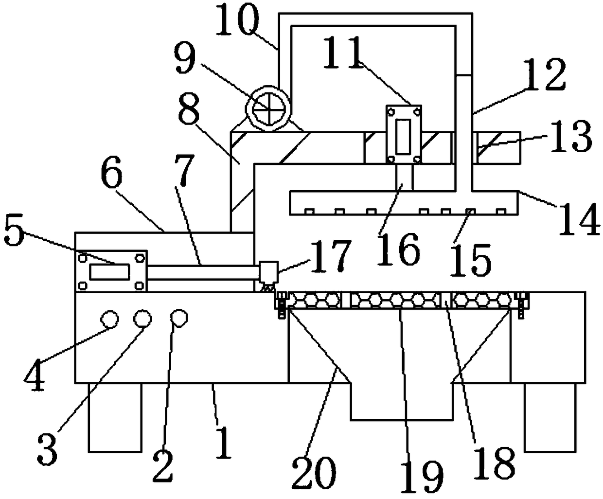 Dust removal device for corrugated paper production