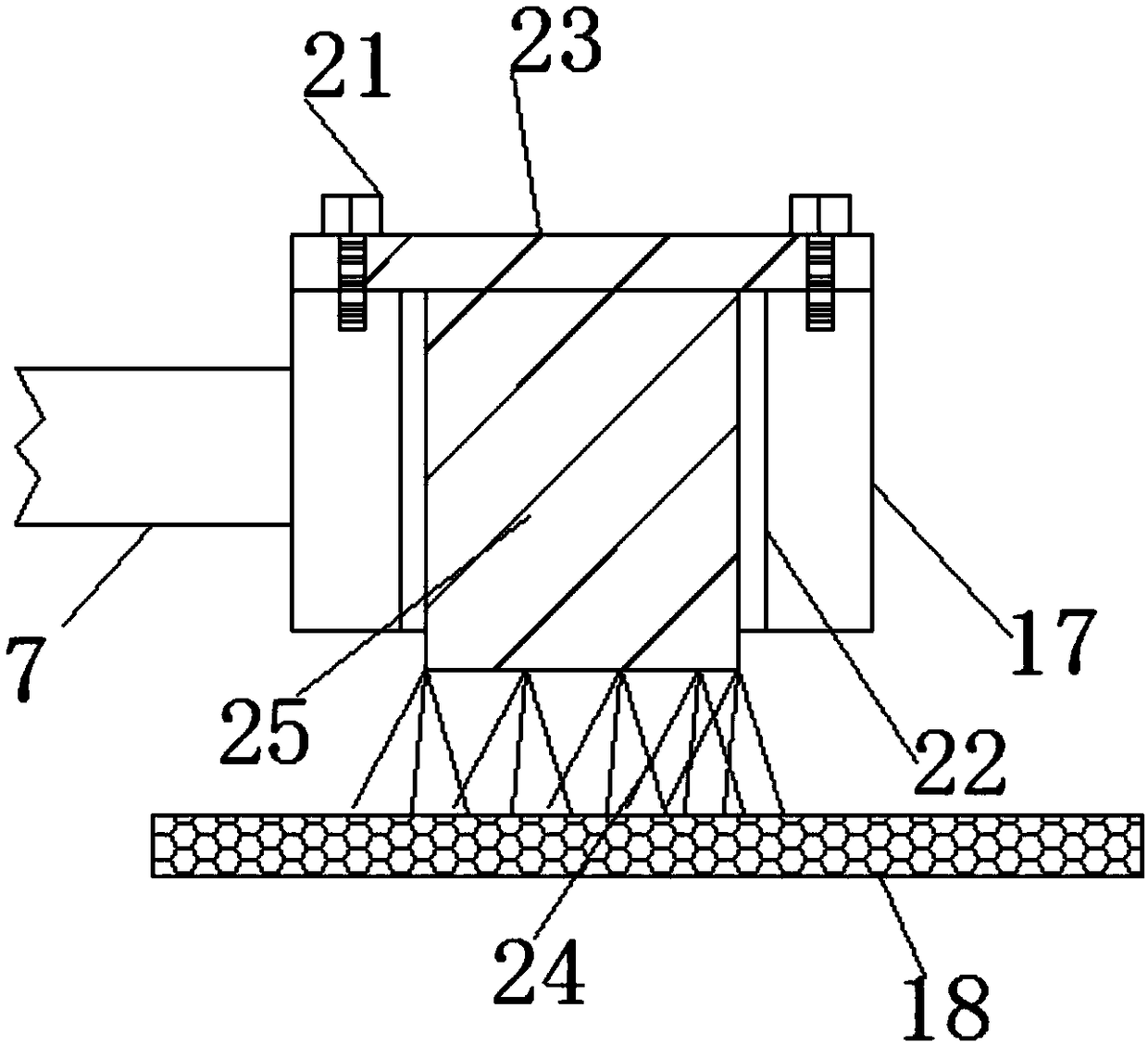 Dust removal device for corrugated paper production