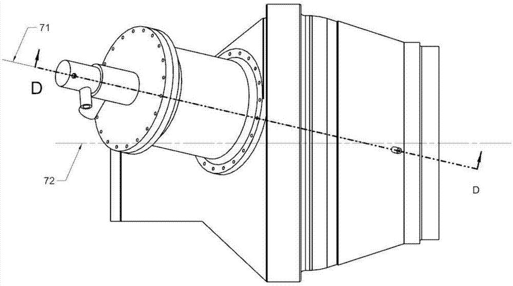 Hot channel afterburning combustion chamber