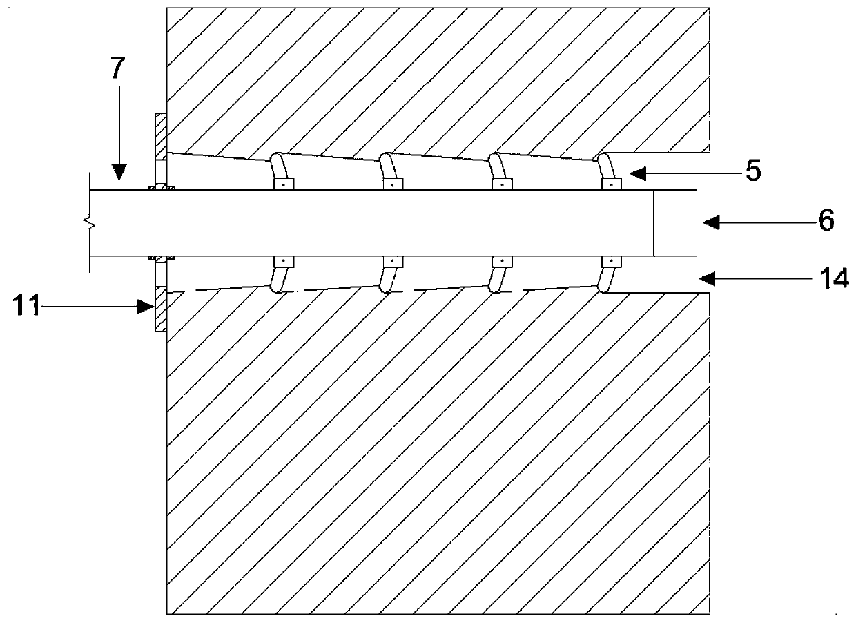 Water taking end stabilizing structure and seawater pipeline system with same