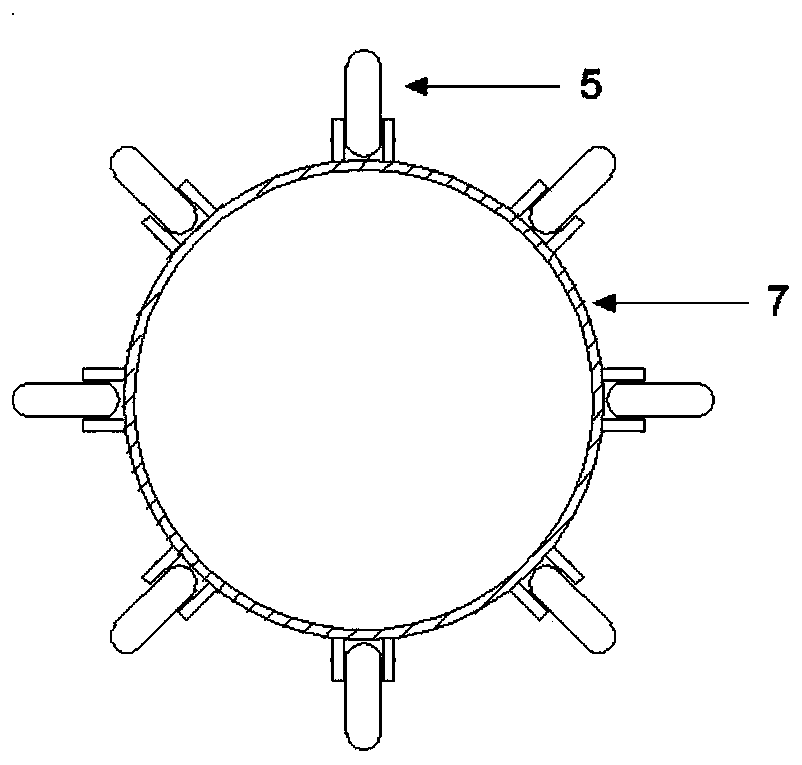 Water taking end stabilizing structure and seawater pipeline system with same