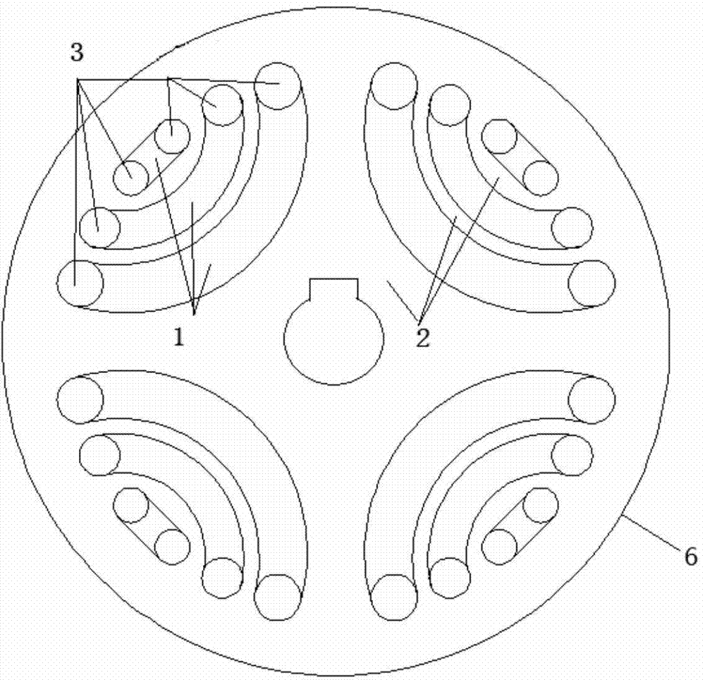 Cage-shaped brushless double-fed alternating-current motor with heterogeneous rotor