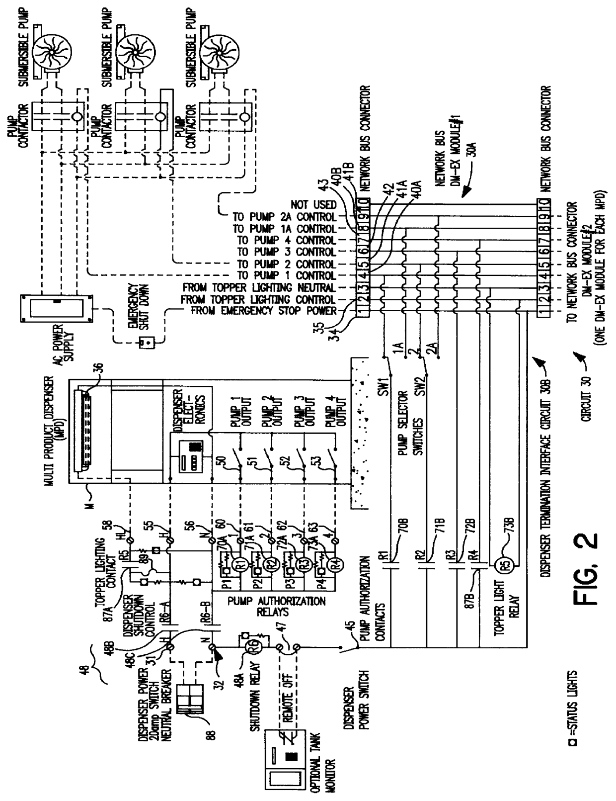Control circuit for multi-product fuel dispenser