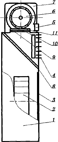 Mate blower of chest-type air conditioner and use method thereof