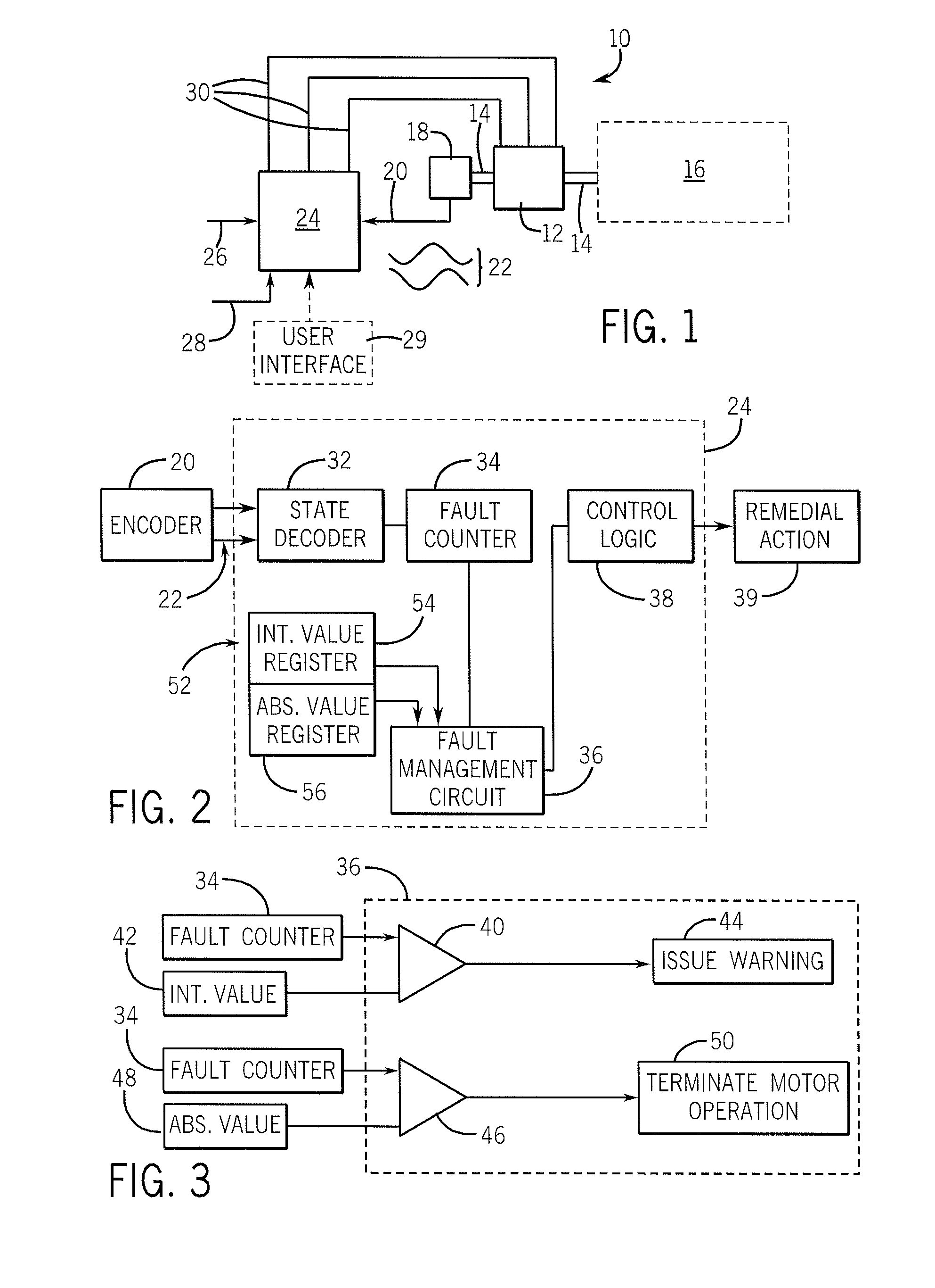 Motor controller having counter to count position error events and method of motor control using same