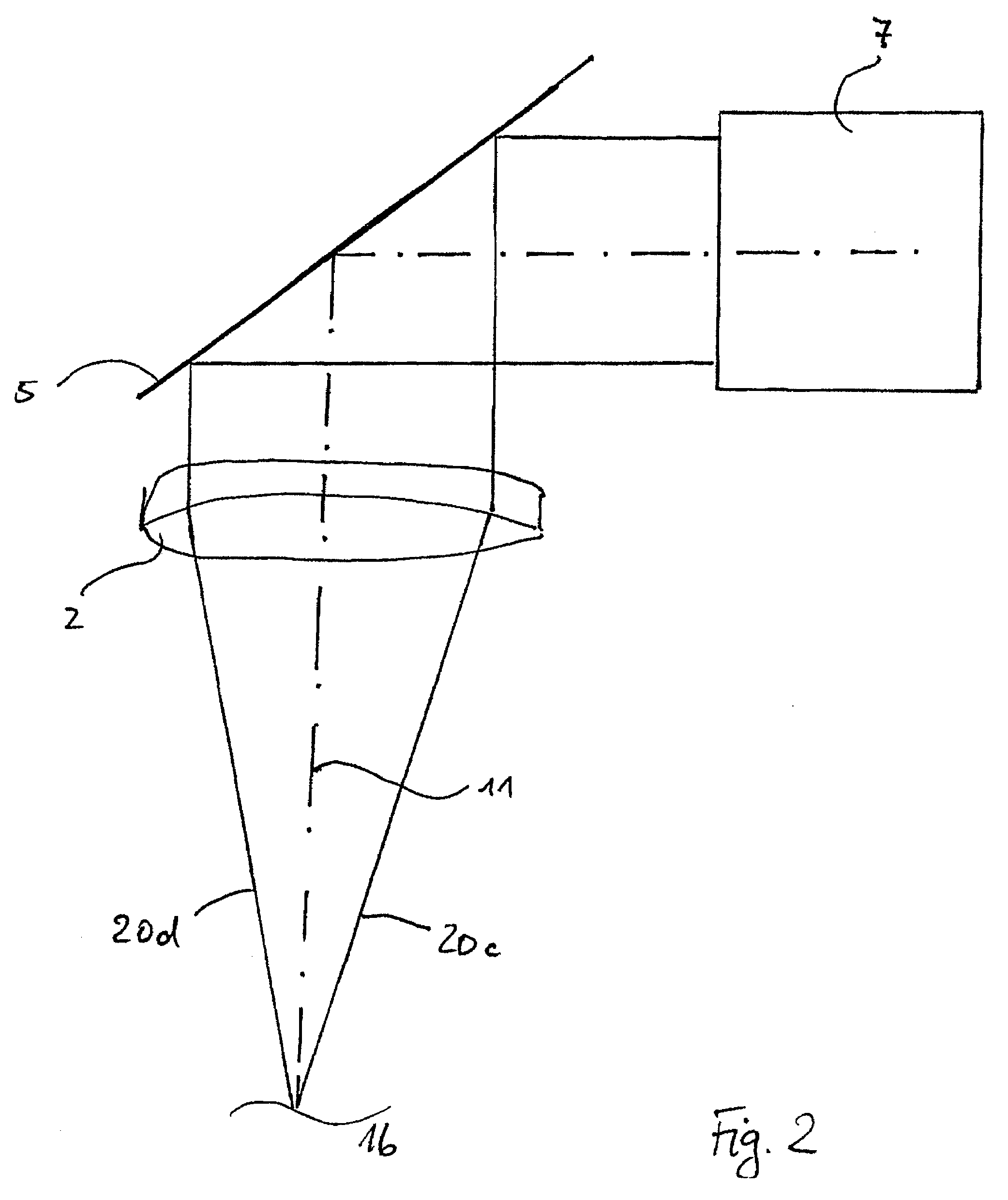 Optical device with increased depth of field