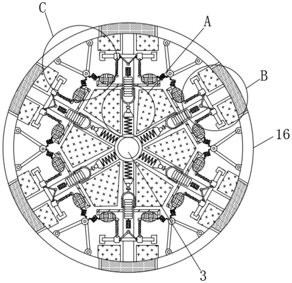 Folding wheel capable of automatically fixing core wire based on rotating speed