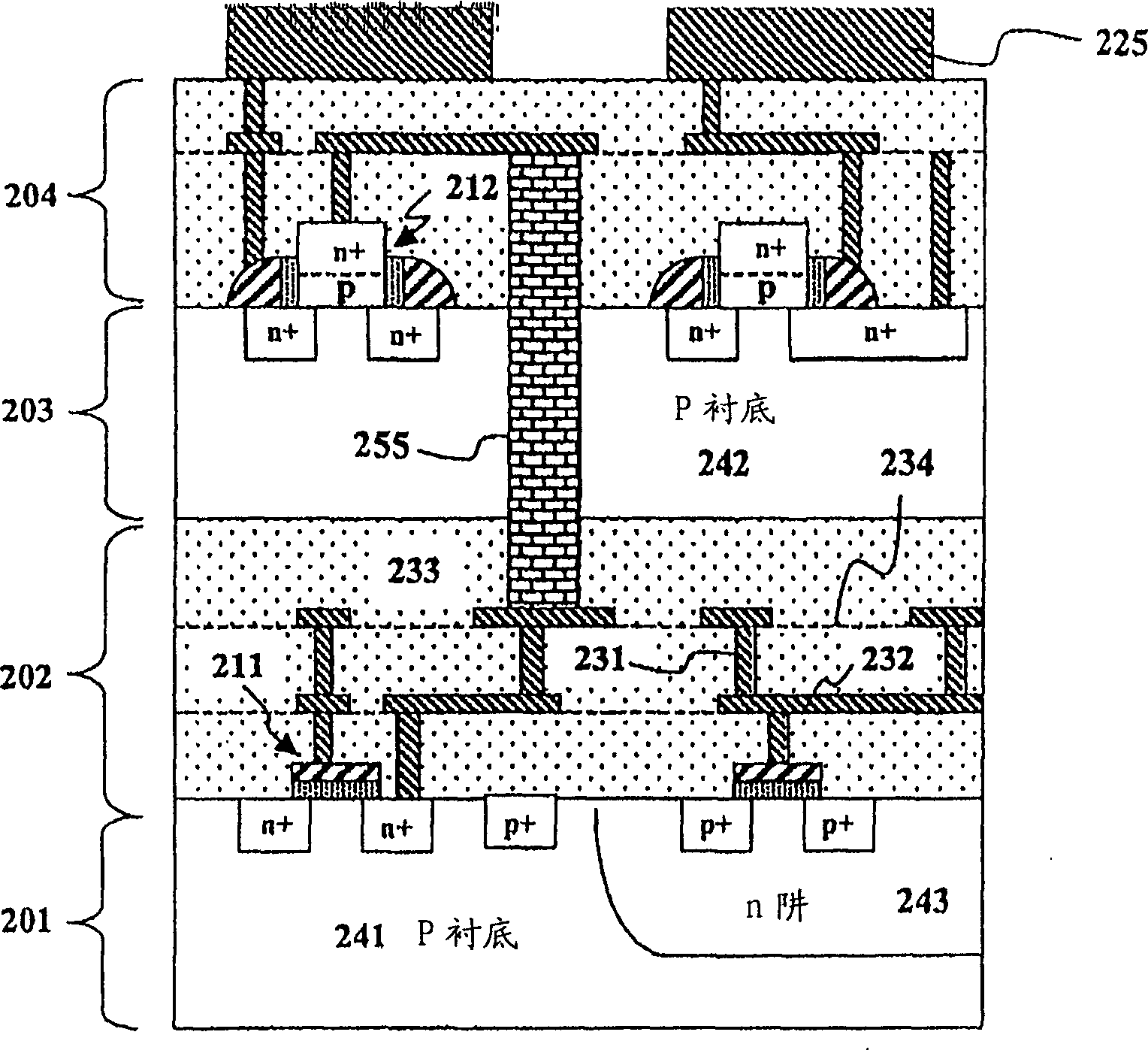 Three-dimensional integrated circuit structure and method of making same